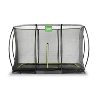 Trampoliny - Exit Trampolina naziemna Silhouette 214x305cm z siatką zabezpieczającą czarna - miniaturka - grafika 1