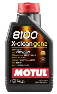 Motul 8100 X-clean GEN2 5W-40 1L - Oleje silnikowe - miniaturka - grafika 1