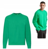 Bluzy męskie - Bluza Męska Średnio Gruba FRUIT LOOM Raglan Classic 62216 ZIELONA KELLY S - miniaturka - grafika 1