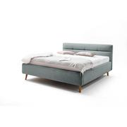 Łóżka - Niebieskie łóżko dwuosobowe ze stelażem i schowkiem Meise Möbel Lotte, 180x200 cm - miniaturka - grafika 1