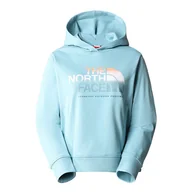 Bluzy sportowe damskie - Bluza The North Face D2 Graphic Crop Hoodie 0A83FGLV21 - niebieska - miniaturka - grafika 1