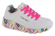 Buty dla dziewczynek - Skechers Uno Lite 314976L-WMLT dziewczęce sneakersy, białe, rozmiar 36 - miniaturka - grafika 1