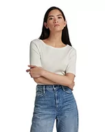 Bluzki damskie - G-STAR RAW, Damska bluzka Slim, Weiß (Milk C678-111), XL - miniaturka - grafika 1