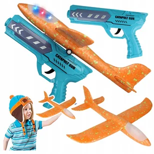 SAMOLOT STYROPIANOWY PISTOLET NA SAMOLOTY WYRZUTNIA SAMOLOTOWA SZYBOWIEC - Samoloty i helikoptery - miniaturka - grafika 1