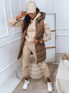 Kamizelka damska ARAS kamelowa Dstreet TY2852-M - Kamizelki damskie - miniaturka - grafika 1