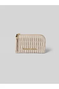 Portfel z fakturowanym wzorem model Ruched - CK Calvin Klein - Portfele - miniaturka - grafika 1