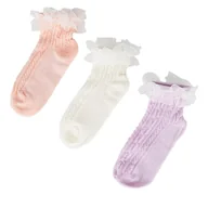 Skarpetki dla dzieci - Skarpety JENNY 7KB-004-SS25 (3-pack) Różowy - miniaturka - grafika 1
