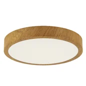 Lampy sufitowe - Ledowy plafon Atut 04149 Ideus 18W 4100K okrągły biały dębowy - miniaturka - grafika 1