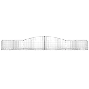 Łukowaty kosz gabionowy, 400x50x40/60 cm, galwanizowane żelazo - Ogrodzenia - miniaturka - grafika 4