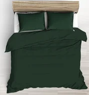 Pościel - Pościel bawełniana 140x200 + 1x 70x80 Butelkowa zieleń - miniaturka - grafika 1