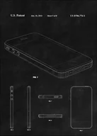 Plakaty - Patent, Iphone 2014 Czarny - plakat Wymiar do wyboru: 40x50 cm - miniaturka - grafika 1