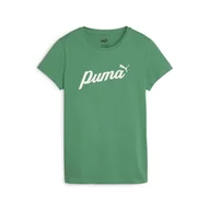 Koszulki sportowe damskie - Koszulka Sportowa Damska Puma Ess+ Script - miniaturka - grafika 1