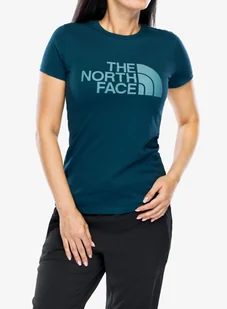 Koszulka bawełniana damska The North Face S/S Easy Tee - midnight petrol/algae blue - Koszulki i topy damskie - miniaturka - grafika 1