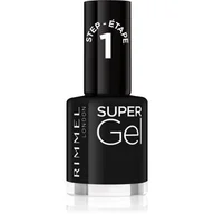 Lakiery do paznokci - Rimmel Supergel 07 Black Obsession - Czarny Lakier - miniaturka - grafika 1