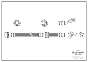 Przewód hamulcowy elastyczny Corteco 19033546 - Przewody hamulcowe - miniaturka - grafika 1