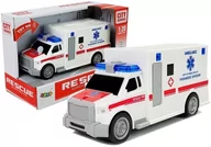 Samochody i pojazdy dla dzieci - Import LEANToys Autko Ambulans Pogotowie 1:20 Napęd Frykcyjny Dźwięk Efekty Świetlne - miniaturka - grafika 1