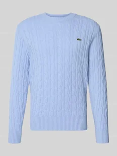 Sweter z dzianiny o kroju regular fit z czystej wełny - Swetry męskie - miniaturka - grafika 1