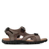 Sandały męskie - Sandały Geox U S.Strada D U8224D 050AU C0829 Brązowy - miniaturka - grafika 1