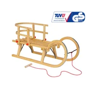 Sanki i ślizgacze - Zestaw sanki drewniane AD323 D95 + AD302 oparcie drewniane + AD300 sznurek - miniaturka - grafika 1