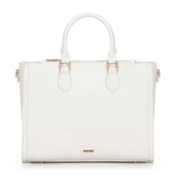 Torebki damskie - Damska torba na laptopa 14,5” z imitacji skóry kremowa - miniaturka - grafika 1