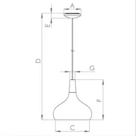 Lampy sufitowe - Żyrandol Sabinar, 1-punktowy, czarny, Ø 28 cm - miniaturka - grafika 1
