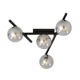 Emibig Lighting czarny krótki żyrandol szklane kule SMART 4 BLACK/GRAFIT 1104/4 nowoczesna lampa sufitowa do sypialni 1104/4 - Lampy sufitowe - miniaturka - grafika 1