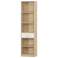 Regały - Regał 1S Tips Biały Mebel Bos Biały, Dąb Sonoma - miniaturka - grafika 1