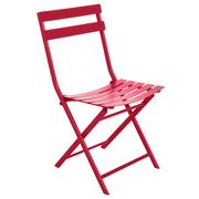 Fotele i krzesła ogrodowe - Czerwone krzesło ogrodowe ze stali - Tuvo 3X - miniaturka - grafika 1