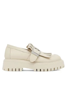 Badura Loafersy DEBORAH-24SS200 Beżowy - Półbuty damskie - miniaturka - grafika 1
