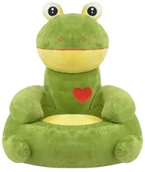 Fotele i pufy dla dzieci - Zielony pluszowy fotel dziecięcy żaba E4-F70 - miniaturka - grafika 1