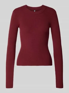 Sweter o kroju slim fit z dzianiny z mieszanki wiskozy model ‘MIRA’ - Swetry damskie - miniaturka - grafika 1