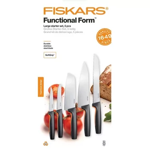 Fiskars Zestaw noży Functional Form 1057558 5 elementów) - Noże kuchenne - miniaturka - grafika 1