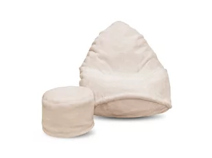 Pufa sako XXXXL worek + gratis buny kremowa - Pufy i podnóżki - miniaturka - grafika 1