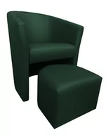 Fotele - ATOS Fotel Club z podnóżkiem D6 Zielony - miniaturka - grafika 1