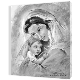 Obraz religijny na płótnie Matka Boża z Dzieciątkiem Jezus - Ikony i obrazy sakralne - miniaturka - grafika 1
