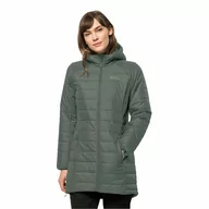 Płaszcze damskie - Damski płaszcz Jack Wolfskin BERGLAND INS COAT W hedge green - XS - miniaturka - grafika 1