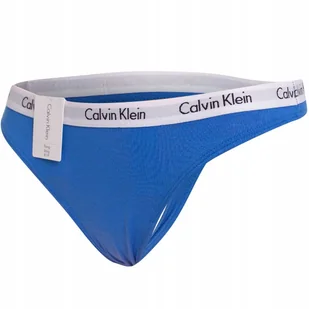 CALVIN KLEIN STRINGI DAMSKIE MAJTKI NIEBIESKIE r.S - Majtki damskie - miniaturka - grafika 1