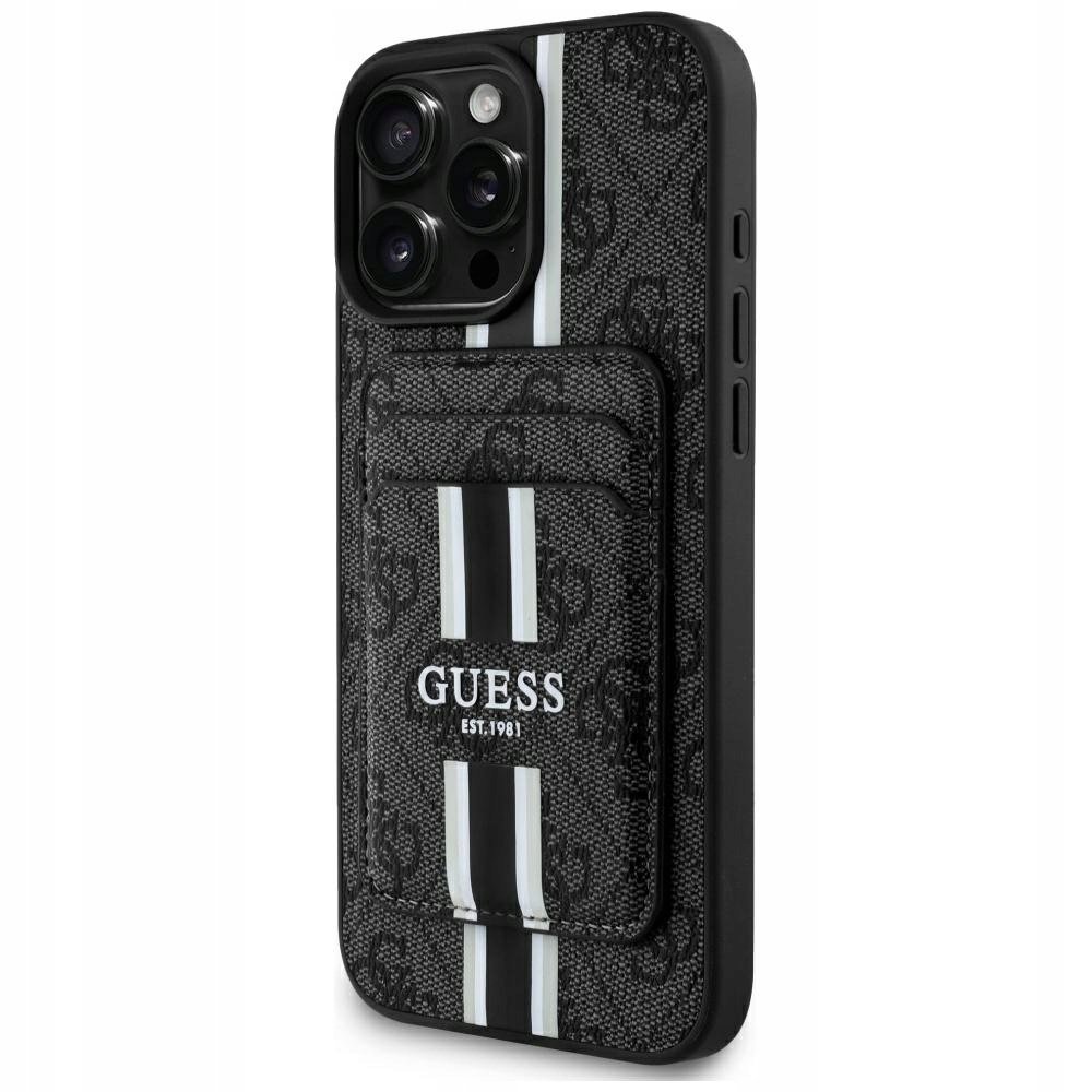 Etui Guess 4G Stripes z portfelem Magsafe do iPhone 16 Pro Max czar