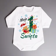 Body - Moje pierwsze święta, ciastek - body niemowlęce - miniaturka - grafika 1