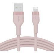 Kable USB - Belkin USB-A Lightning Silicone 2m Pink - miniaturka - grafika 1