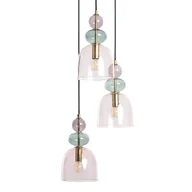 Lampy sufitowe - Sypialniana lampa wisząca Koloreno ABR-3KOLOK-F Abruzzo fioletowy zielony - miniaturka - grafika 1