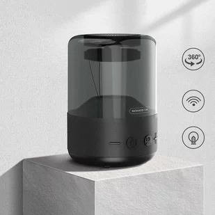 Głośnik bezprzewodowy Somostel Bluetooth BT 5.0 H210 LED RGB AUX TF kolorowy przenośny czarny - Głośniki przenośne - miniaturka - grafika 2