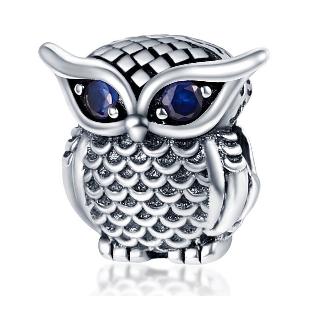 Zawieszka SREBRO 925 Charms koralik Sowa