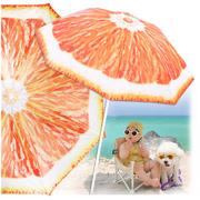 Parasole ogrodowe - Parasol plażowy pomarańcza - miniaturka - grafika 1