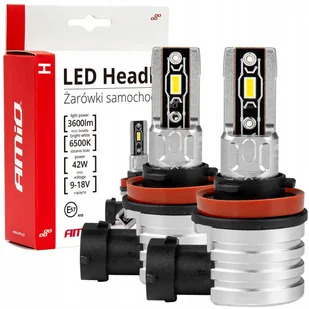 2x Żarówki Led Ledowe H8 H9 H11 Led Mini Homologacja Do Auta Samochodu - Żarówki samochodowe - miniaturka - grafika 1