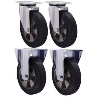 13HALGE200K2 koło aluminium guma fi 200 komplet 4 szt. / kolaksiaze - Meble modułowe i akcesoria - miniaturka - grafika 1