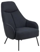 Krzesła - Krzesło Wypoczynkowe Texas Czarny Mat / Alea Dark Blue 62 - miniaturka - grafika 1