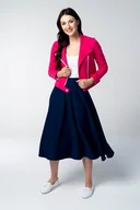 Spódnice - Spódnica Deep Blue rozkloszowana granatowa z dresówki - miniaturka - grafika 1