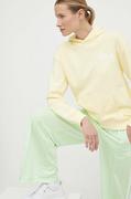 Bluzy damskie - Fila bluza Lima damska kolor żółty z kapturem z aplikacją FAW0737 - miniaturka - grafika 1