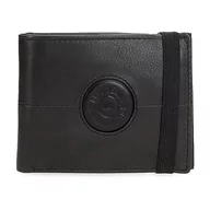 Portfele - Pepe Jeans Cracker Portfel z taśmą elastyczną 11,5x8,5x1 cms Skóra, czarny, Talla única, Portfolio z elastyczną wstążką - miniaturka - grafika 1